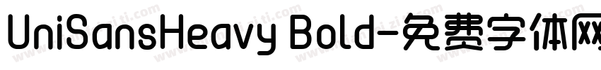 UniSansHeavy Bold字体转换